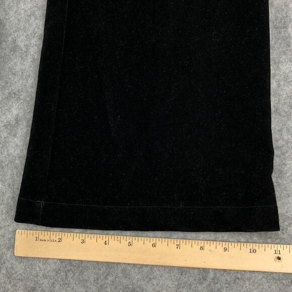 Steve Madden Velvet Pants Large Black Flared High Rise Dress Casual Soft Womens - Picture 15 of 16